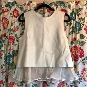 Elizabeth and James REAL leather/silk tank